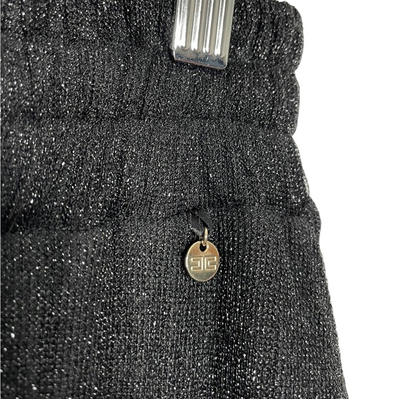 Elisabetta Franchi | Ankle Length Knit Trousers in Black/Gold Lurex Glitter 40 - Picture 4 of 7